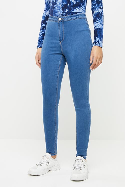 Vice high waisted skinny jeans - blue 