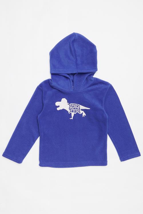 Hooded dino top - blue 