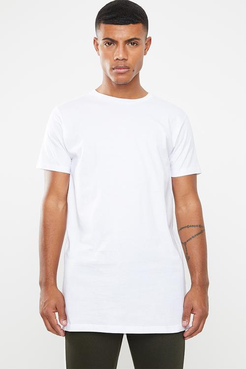 Harrele longer length tee - white