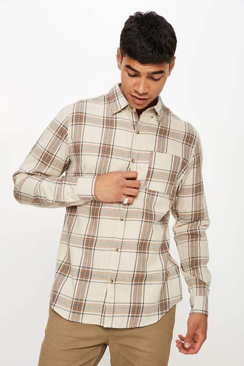 Brunswick long sleeve shirt - beige 