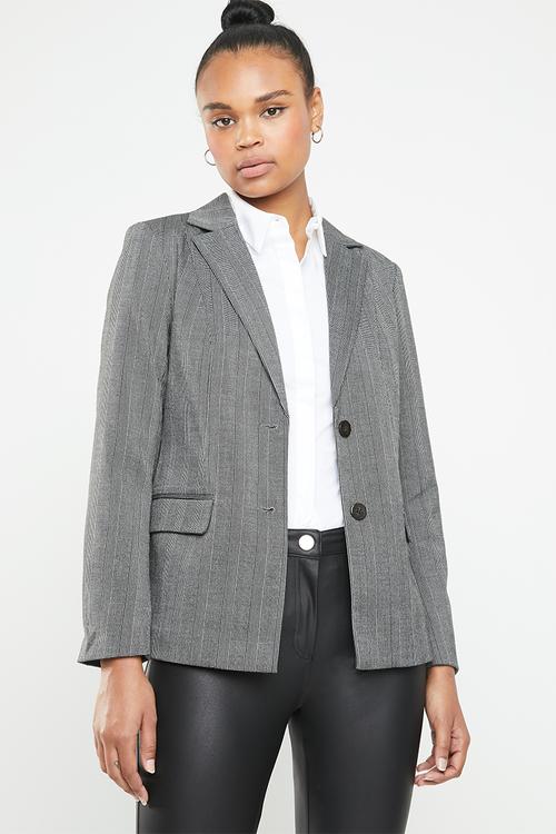 Sophie check blazer - black