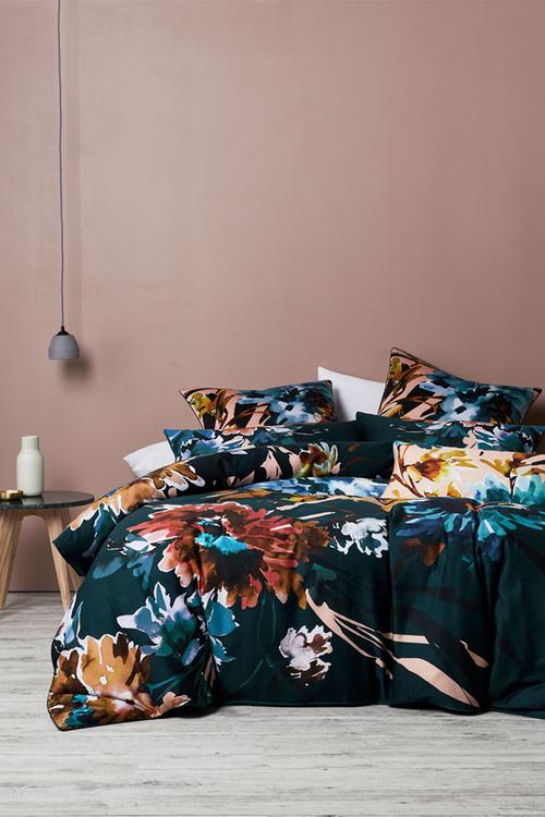Lara duvet cover set - teal