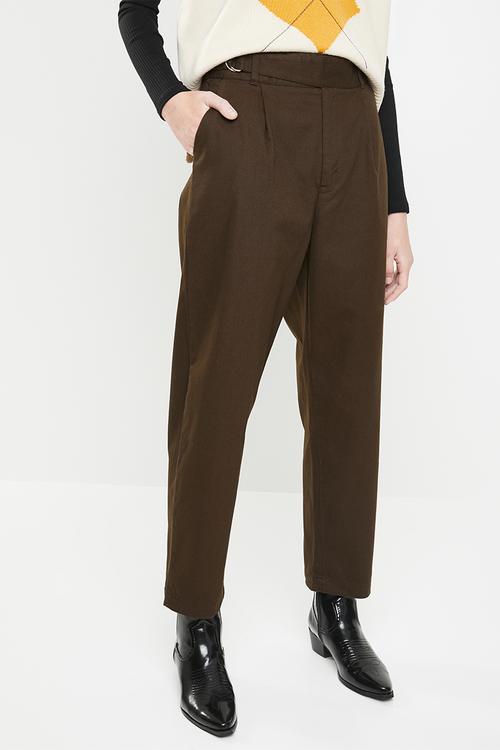 Utility mom trouser - brown