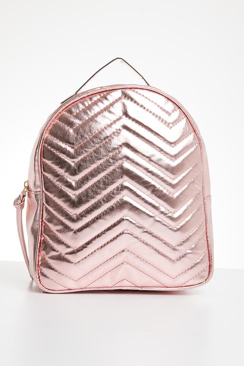 Quilted backpack - pink