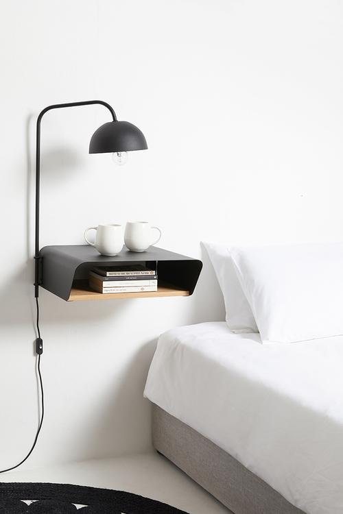 Stockholm floating table & light - black