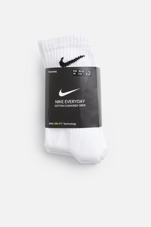 Nike Everyday cushion 3 pack crew socks - white