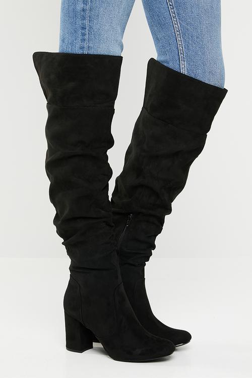 Kadin over the knee boot - black