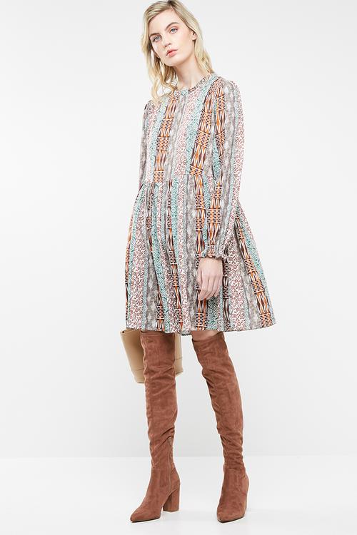 Pie crust shift dress - multi
