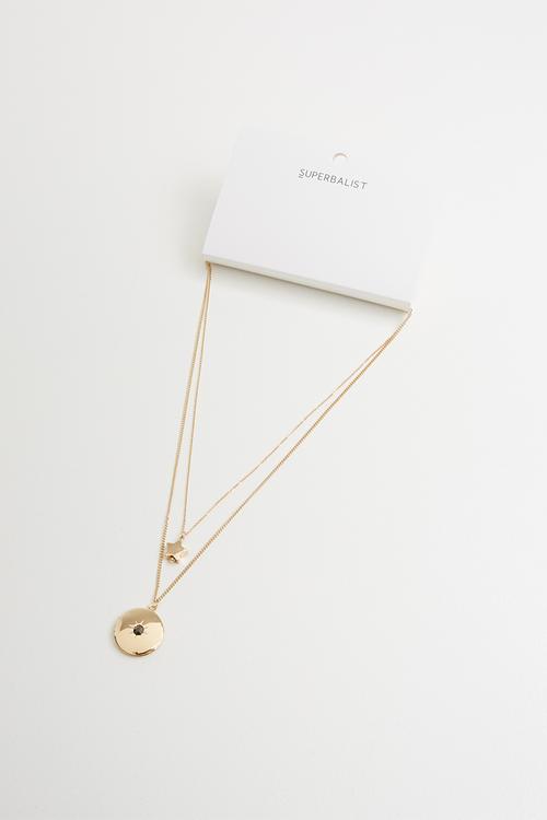 Star and pendant multichain - gold