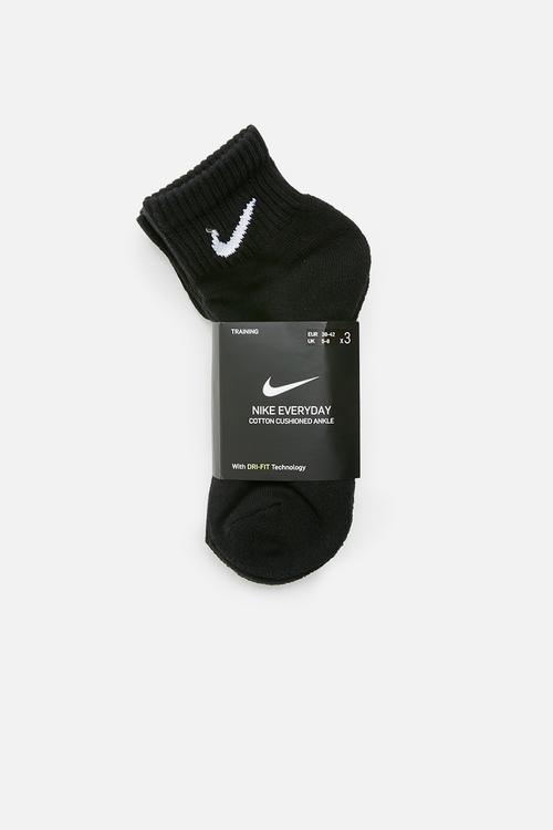 Nike everyday cushion 3 pack ankle socks - black