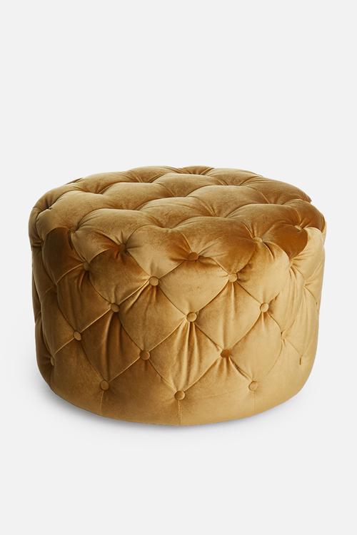 Pinch ottoman - mustard