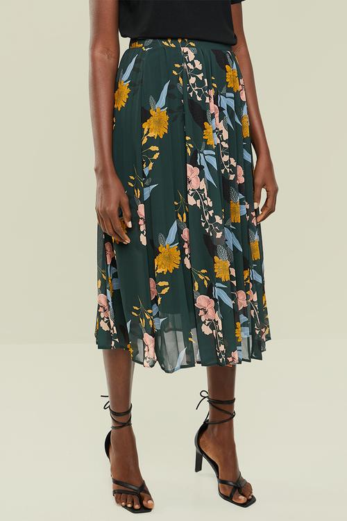 Printed pleated skirt - multi 