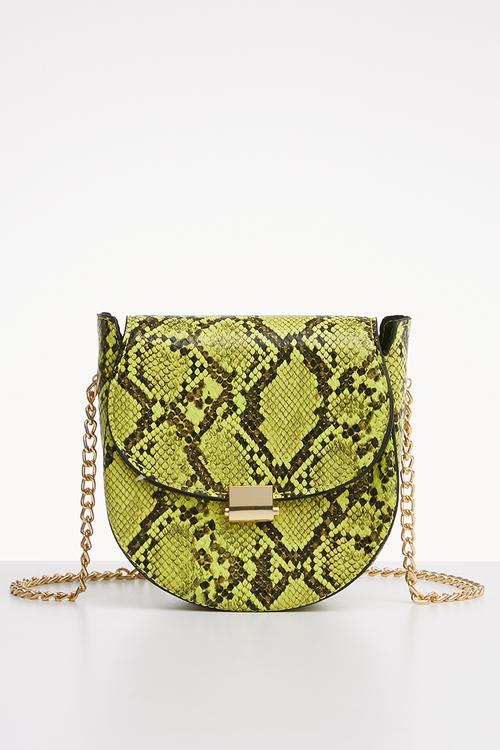 Carez snake print bag - green