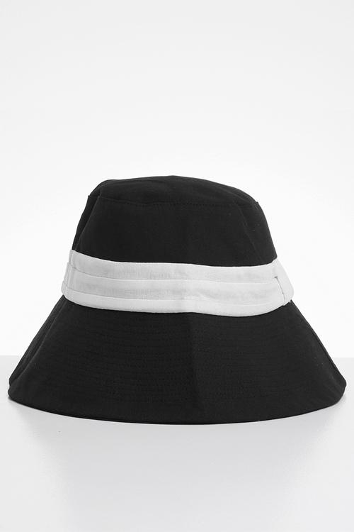 White band bucket hat - black/white