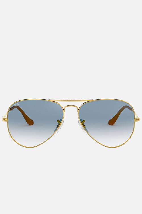 aviator gradient rb3025 001/3f 55mm - crystal gradient light blue