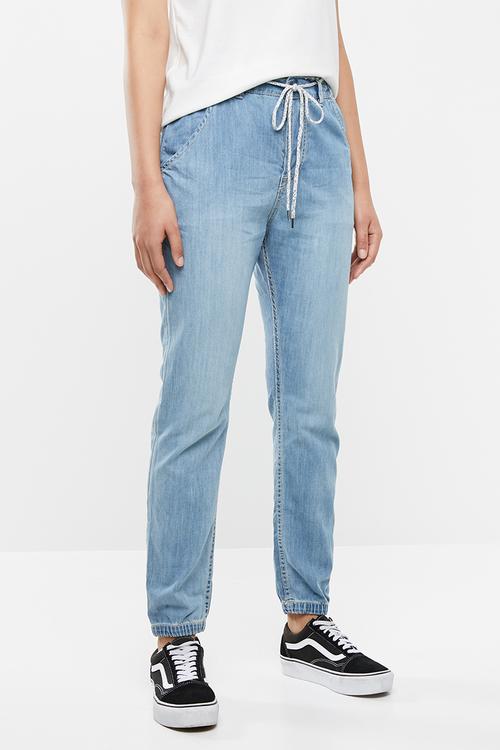 Tropical denim joggers - blue