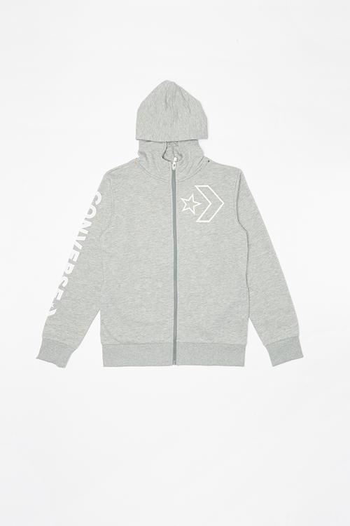 Cnvb outln star chev full zip - grey
