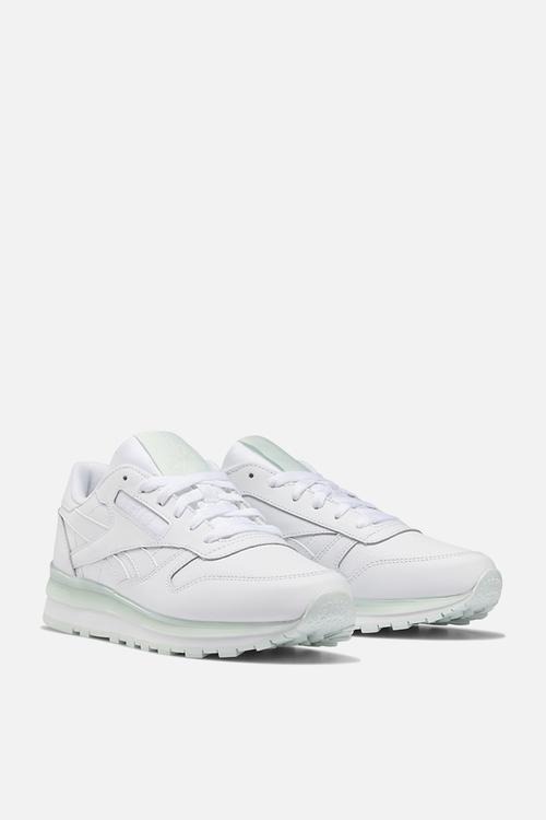 Cl lthr - white/emerald ice