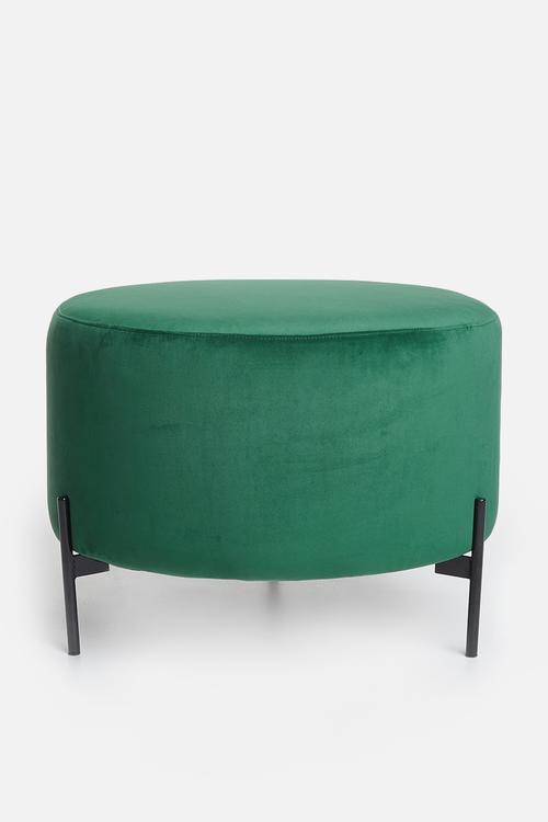 Frame ottoman - emerald velvet