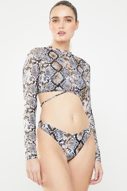 3 Piece snake bikini set  - multi