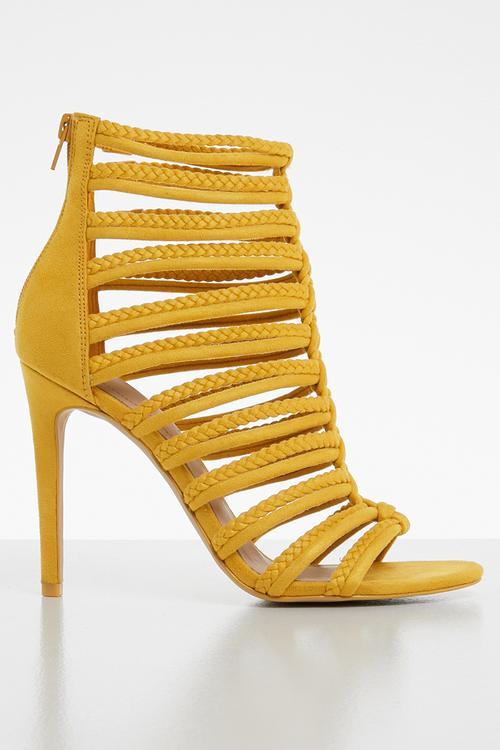 Caged heel - yellow