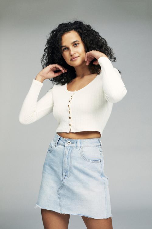The classic denim skirt - blue