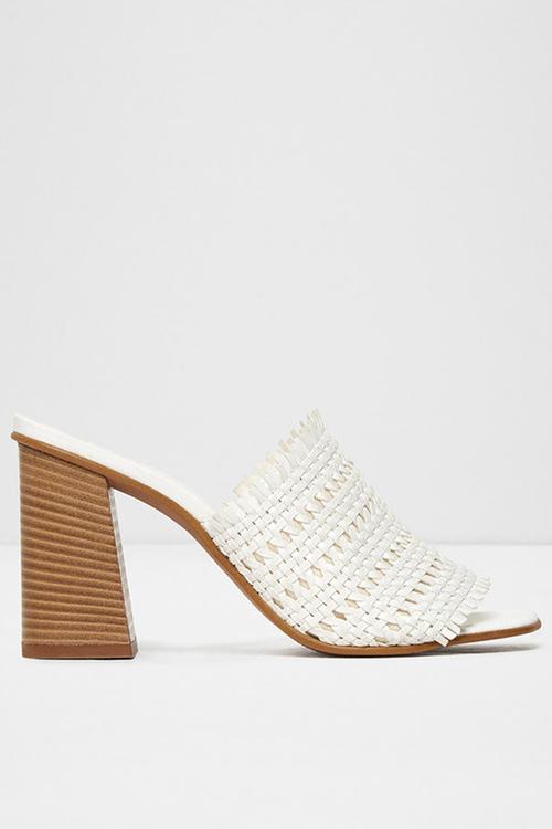 Lirella leather heel - white