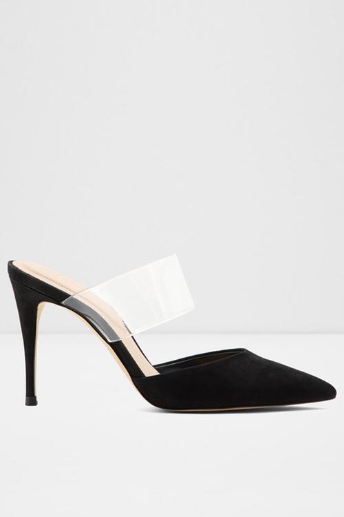 Searyan suede heel - black