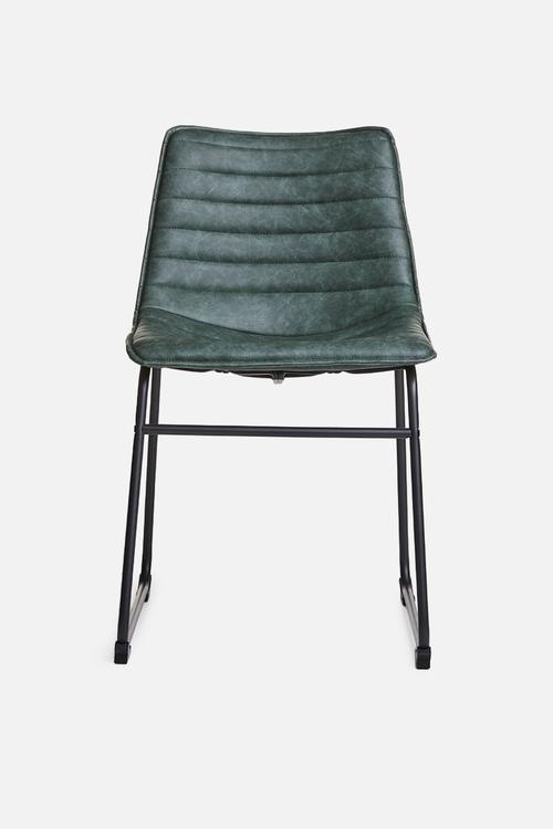 Panel dining chair - green