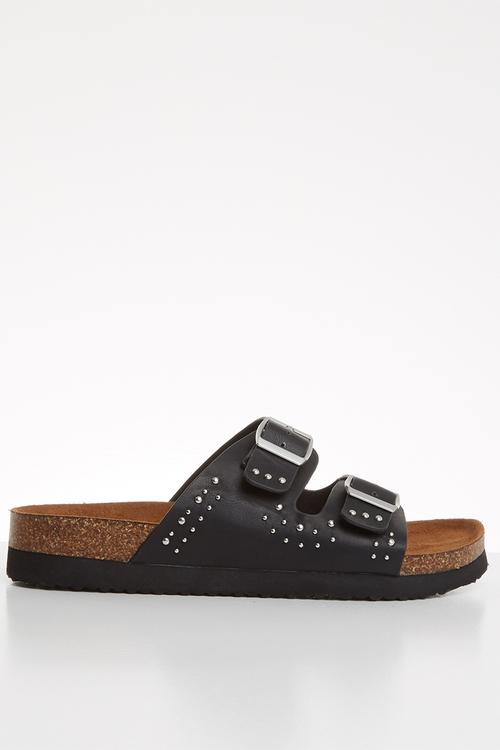 Mathilda stud slip on - black