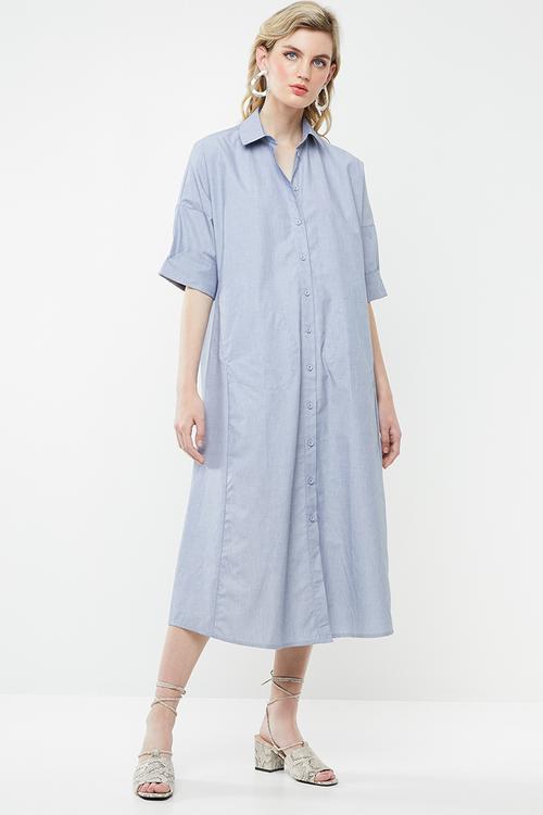 Thutho shirt dress - blue