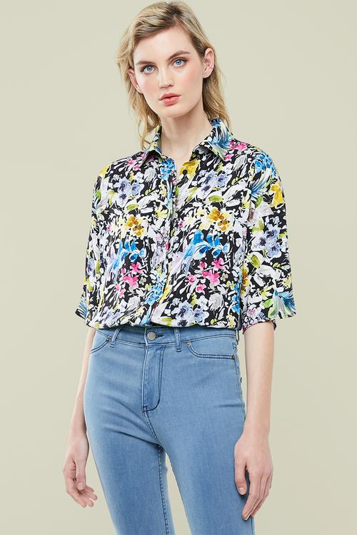 Batwing sleeve shirt - multi