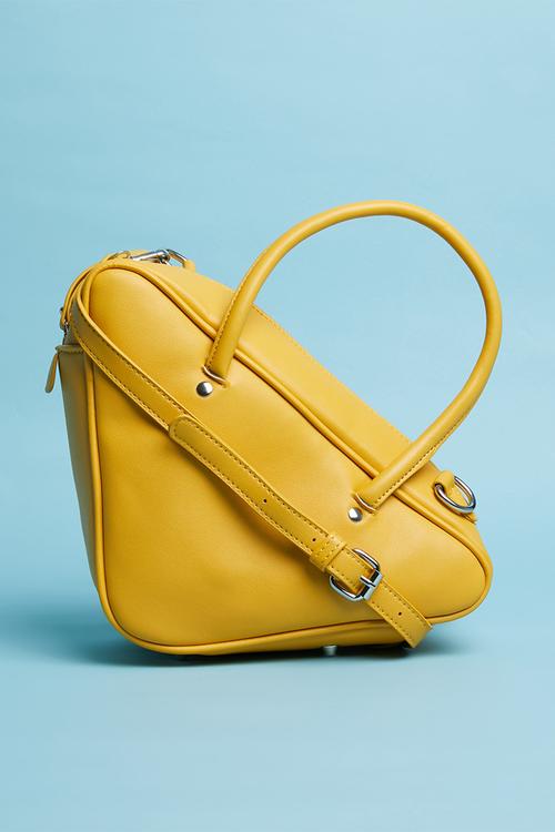 Triangular shape bag - yellow