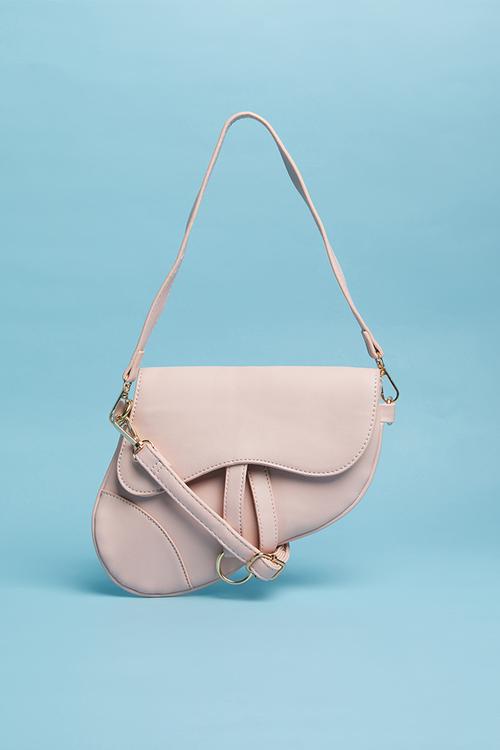 Saddle clutch bag - pink