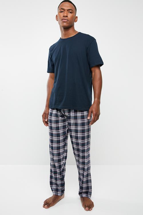 Karl sleep set - navy & burgundy