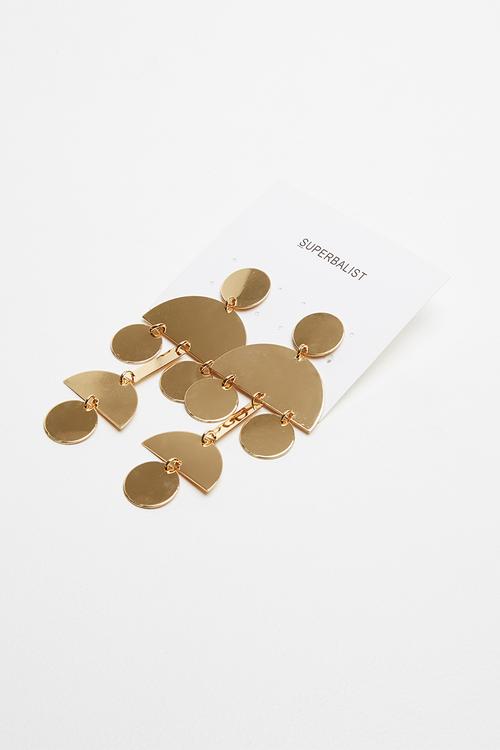 Shapes drop earrings - gold