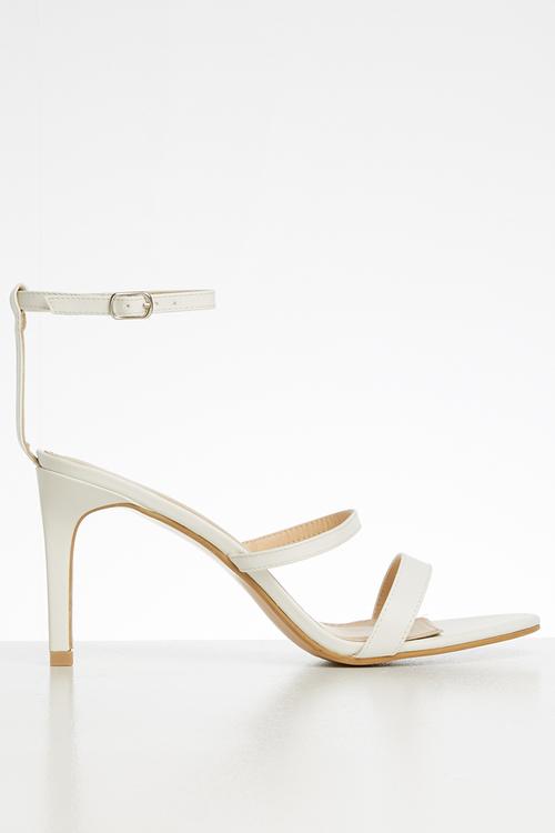 Keri strappy heel - white