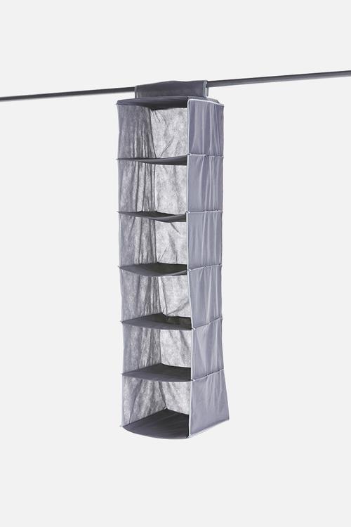 6-tier wardrobe organiser - dark grey