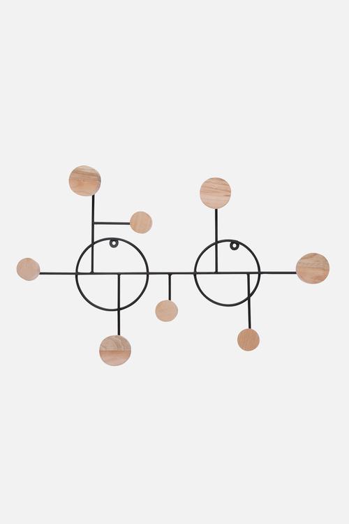 Universe coat rack large wide – natural & black