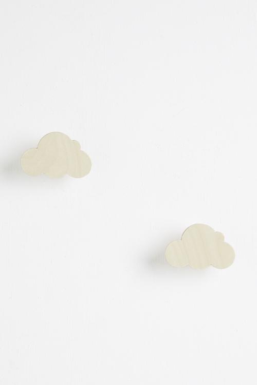 Cloud hook set of 2 - natural