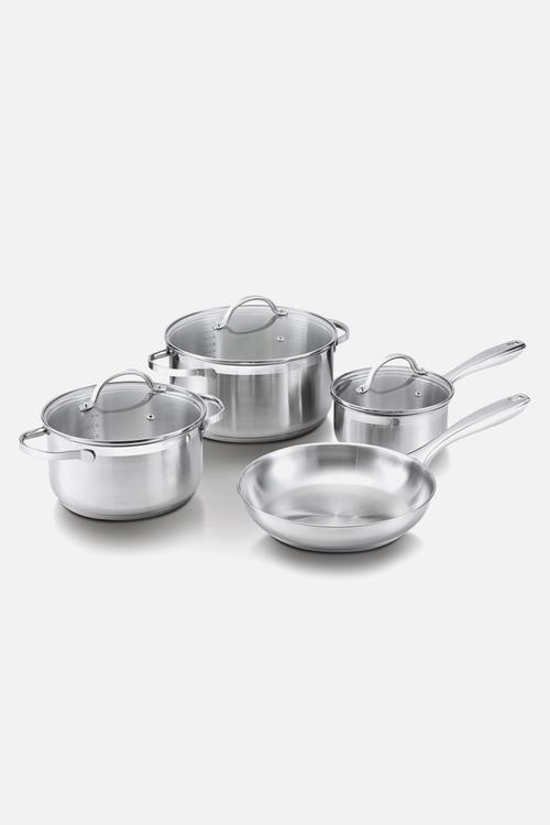 Amsterdam cookware set 7pc + free glove - silver