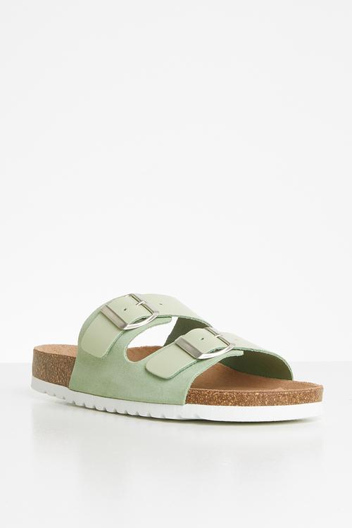 Carla leather sandal - green 