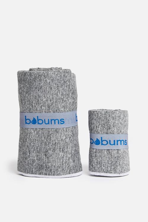 Gym towel and yoga towel set - Black white