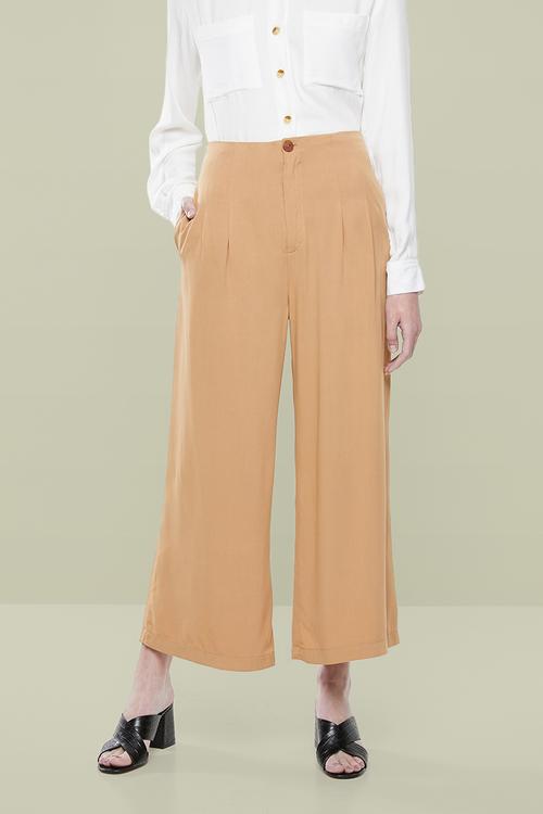 Formal wide leg pants - brown