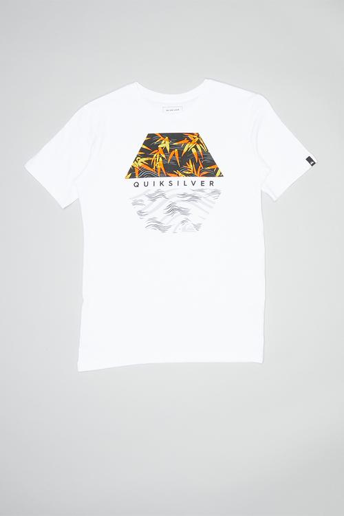 Bamboo breakfast boy short sleeve tee - white