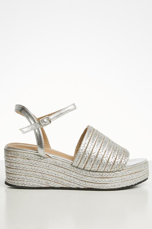 Corrie espadrille flatform - silver