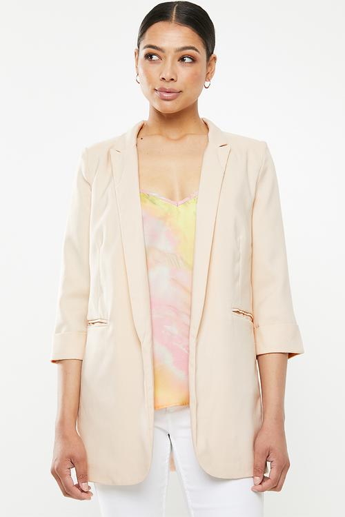 Core basic blazer - pale creamy pink