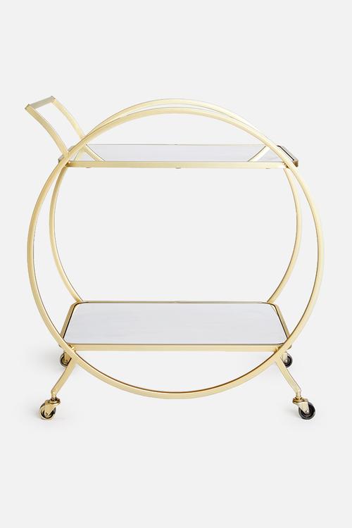 Pearl bar trolley - gold