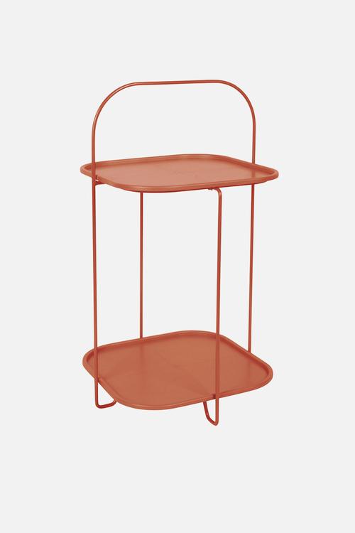 Trays side table - steel rust