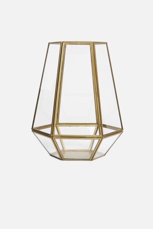 Hexagonal lantern - gold